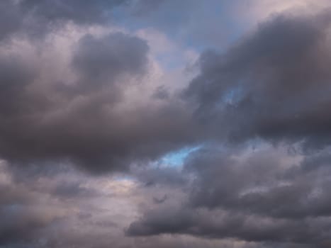 Beautiful various forms clouds in the high sky.