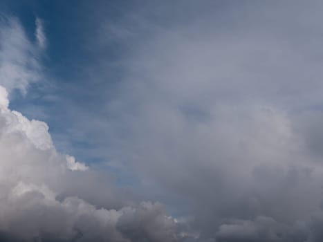 Beautiful various forms clouds in the high sky.