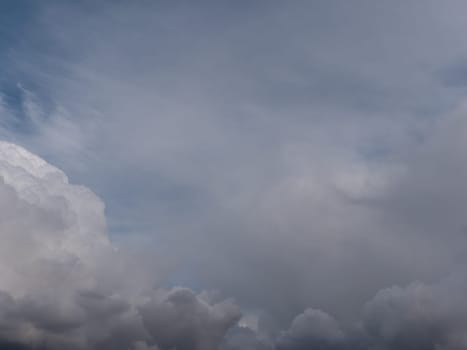 Beautiful various forms clouds in the high sky.