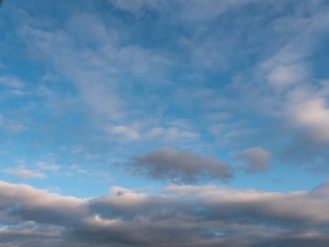 Beautiful various forms clouds in the high sky.