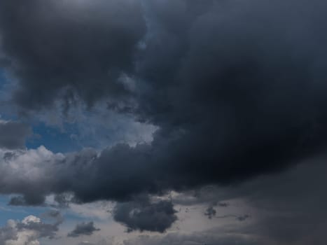 Beautiful various forms clouds in the high sky.