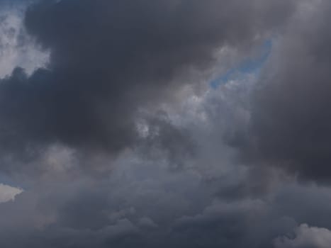 Beautiful various forms clouds in the high sky.
