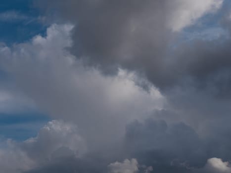 Beautiful various forms clouds in the high sky.