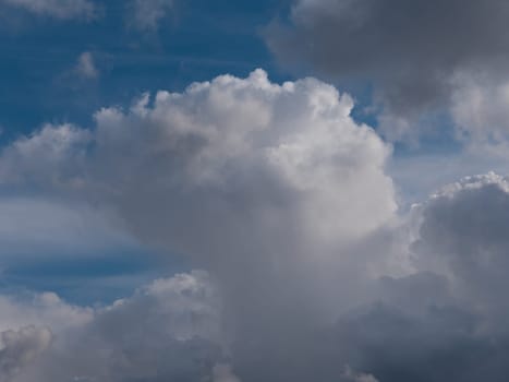 Beautiful various forms clouds in the high sky.