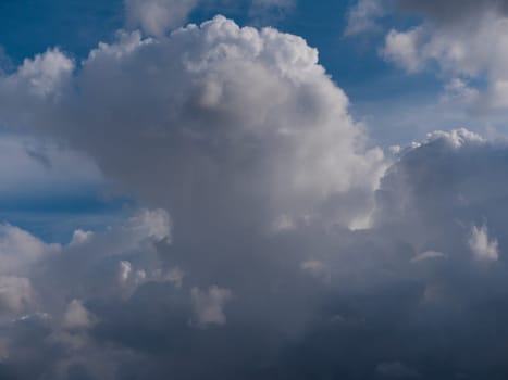 Beautiful various forms clouds in the high sky.