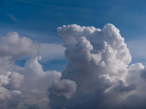 Beautiful various forms clouds in the high sky.