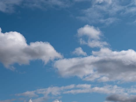 Beautiful various forms clouds in the high sky.