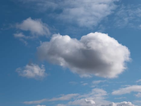 Beautiful various forms clouds in the high sky.