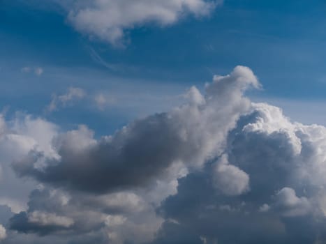 Beautiful various forms clouds in the high sky.