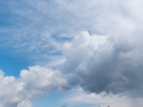 Beautiful various forms clouds in the high sky.