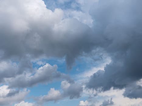 Beautiful various forms clouds in the high sky.