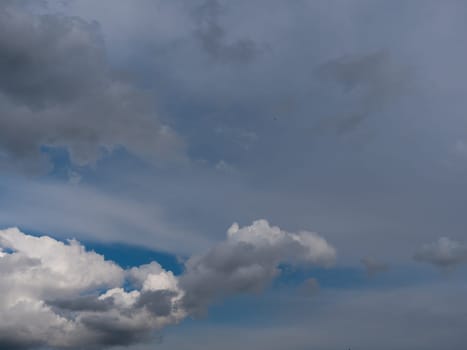 Beautiful various forms clouds in the high sky.