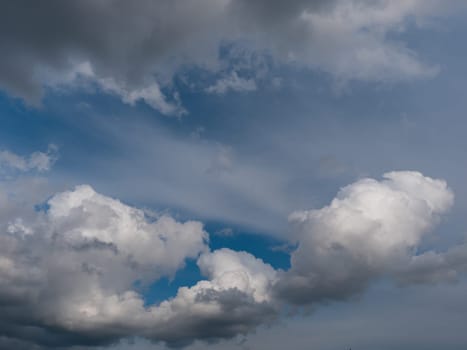 Beautiful various forms clouds in the high sky.