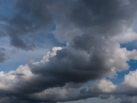 Beautiful various forms clouds in the high sky.