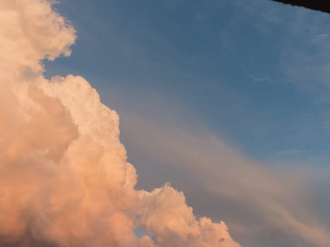 Beautiful various forms clouds in the high sky.