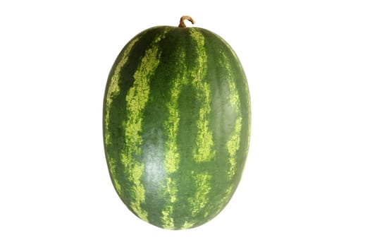 Watermelon, a staple food and natural fruit, is shown on a white background.