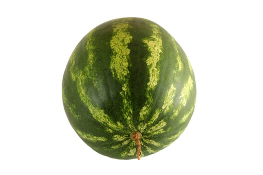 Watermelon, a staple food and natural fruit, is shown on a white background.