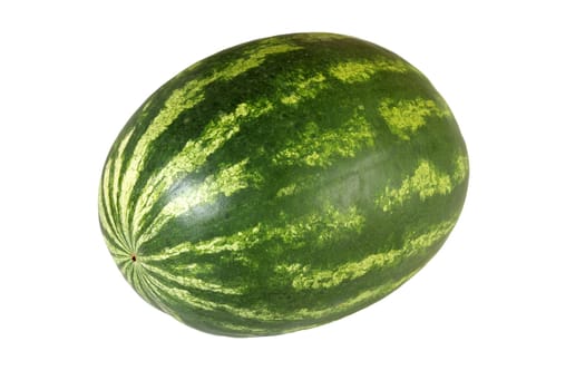 Watermelon, a staple food and natural fruit, is shown on a white background.