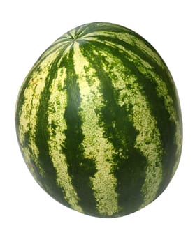 Watermelon, a staple food and natural fruit, is shown on a white background.