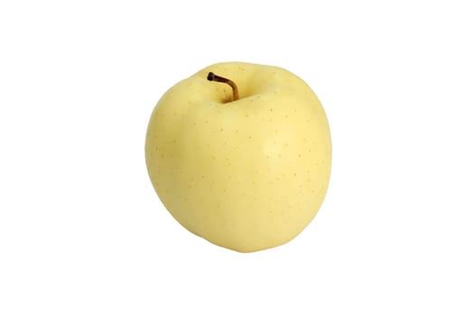 Golden delicious apples isolated on white background.