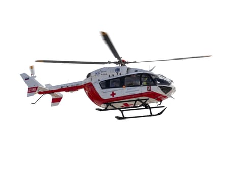 MOSCOW, RUSSIA - NOVEMBER 18: MOSCOW, RUSSIA - JUNE 18: medical helicopter landing on site in Moscow on november 18, 2019 in Russia.