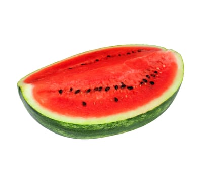Watermelon, a staple food and natural fruit, is shown on a white background.