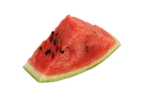 Watermelon, a staple food and natural fruit, is shown on a white background.