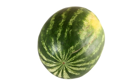Watermelon, a staple food and natural fruit, is shown on a white background.
