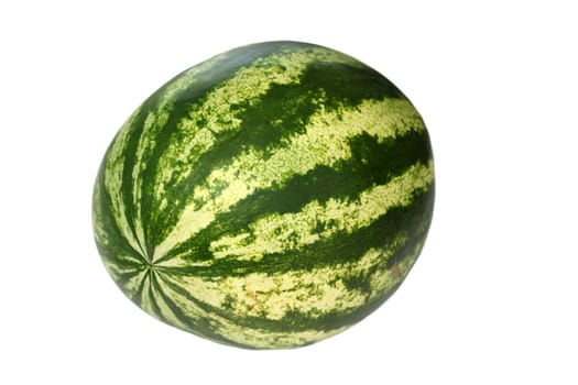 Watermelon, a staple food and natural fruit, is shown on a white background.
