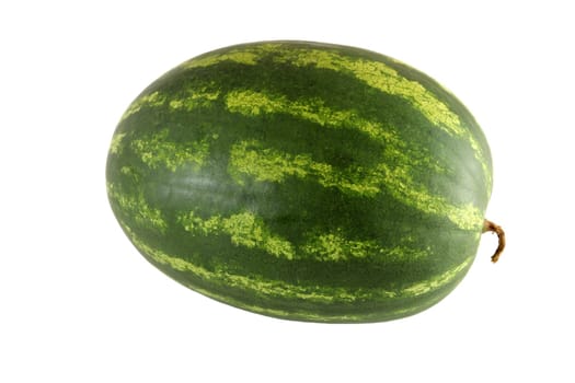 Watermelon, a staple food and natural fruit, is shown on a white background.
