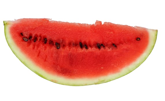Watermelon, a staple food and natural fruit, is shown on a white background.