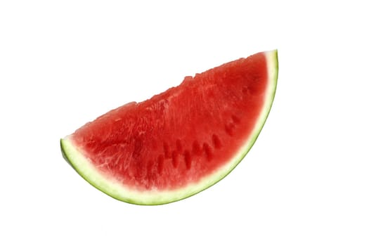 Watermelon, a staple food and natural fruit, is shown on a white background.