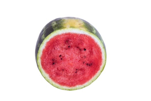 Watermelon, a staple food and natural fruit, is shown on a white background.