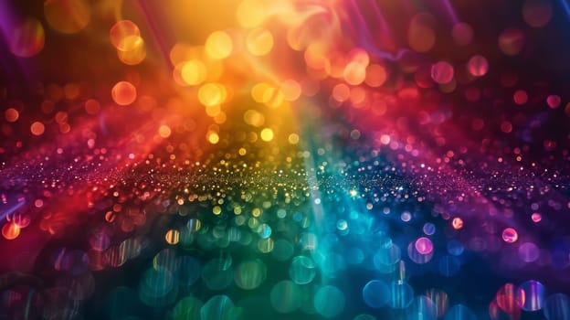 A colorful abstract background with many different colored lights