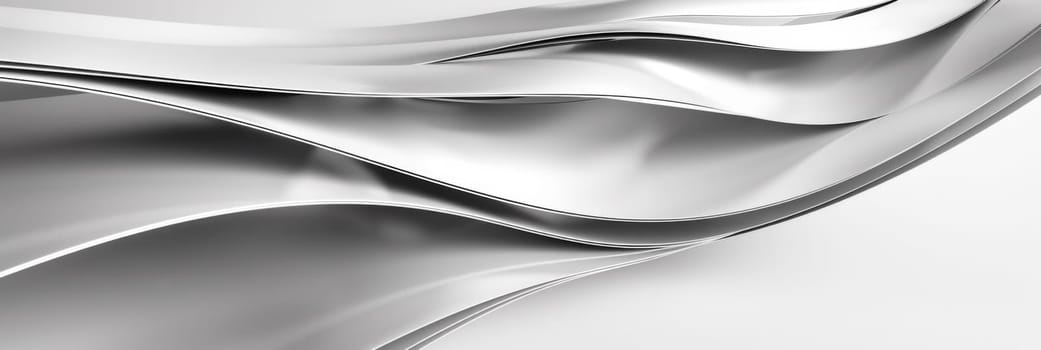 A close up of a shiny silver object on white background