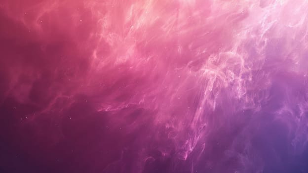 A close up of a purple and pink cloud with some stars