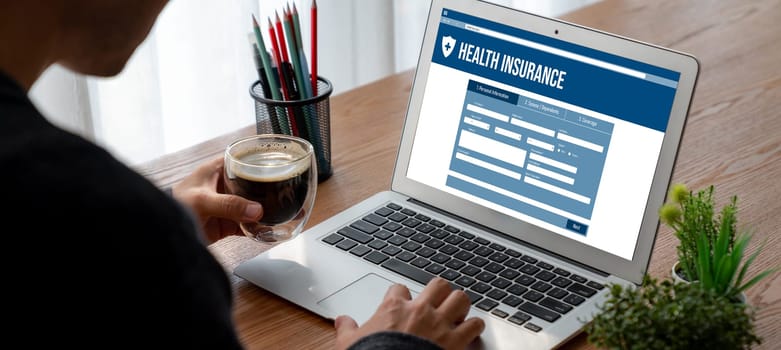 Health insurance web site modish registration system for easy form filling