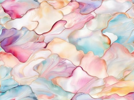 Multi-colored abstract liquid background in soft pastel colors. Watercolor paints