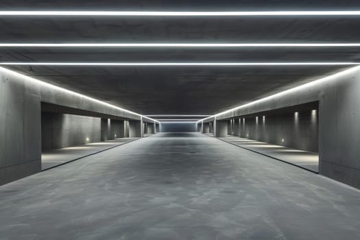 Interior of basement carpark, Modern contemporary elements, Luxury interior elements.