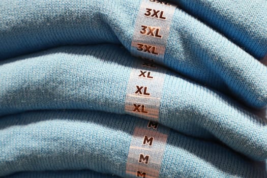 XL size clothing label tag,