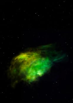 Far being shone nebula and star field against space. Elements of this image furnished by NASA . 3D rendering.