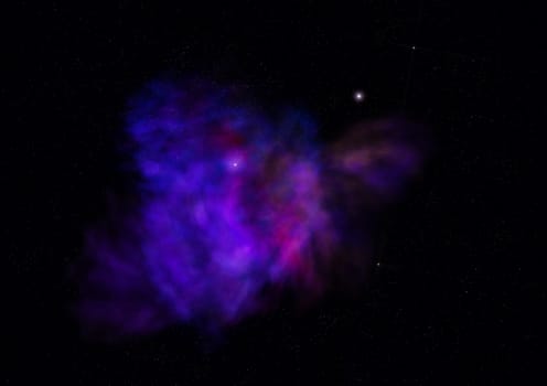Small part of an infinite star field of space in the Universe. Elements of this image furnished by NASA . 3D rendering