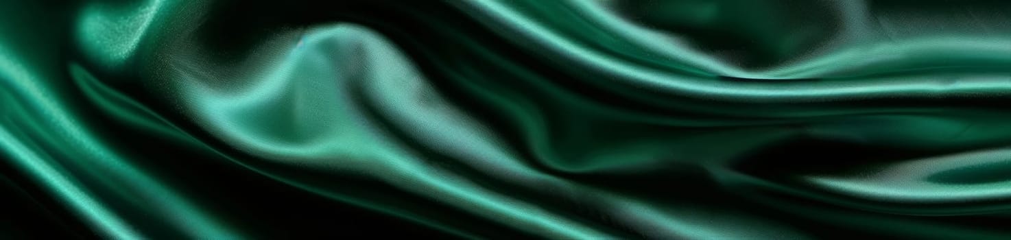 This high-resolution image reveals the delicate intricacies of a green satin texture, ideal for designers seeking a touch of elegance
