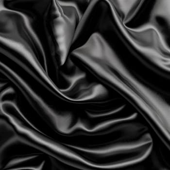 Dramatic folds and billowing swathes of luxurious satin fabric create an abstract image of mesmerizing depth and texture