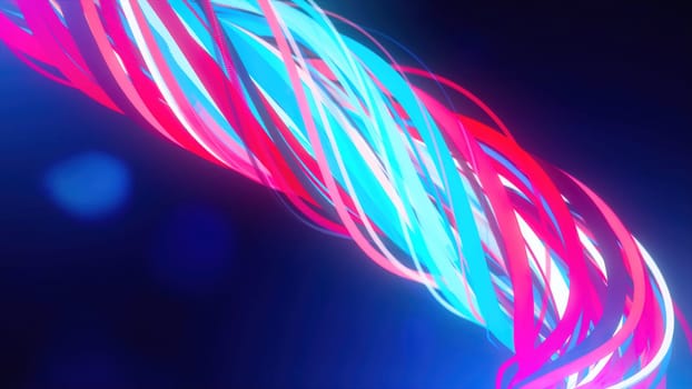 Abstract colorful spline. Computer generated 3d render