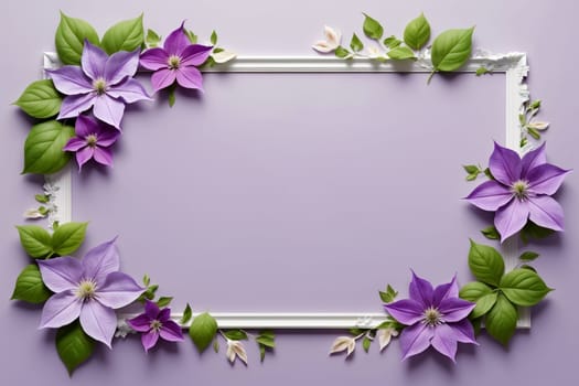 beautiful abstract background with bright flowers. AI generated image.