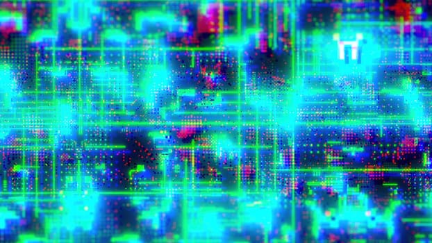 Cyberpunk technology background. Computer generated 3d render