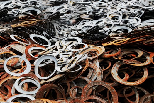 Abstract background from scrap metal. metal processing ecology and industry