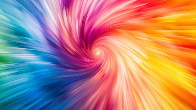 A colorful swirl of bright colors in a spiral shape