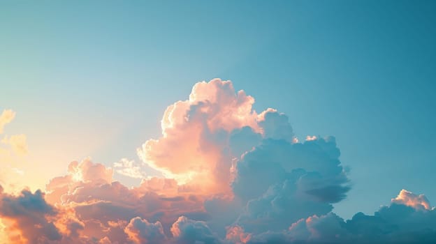 A plane flying through a cloudy sky with some clouds